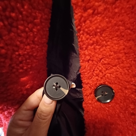 LIZ Claibourne Outerwear Fuzzy Button up Teddy Jacket - Picture 9 of 12